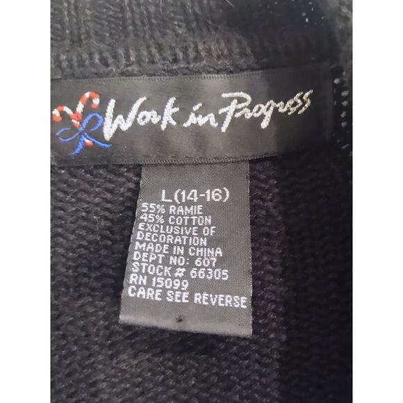 Work in Progress Full Zip Christmas Sweater - Picture 6 of 6